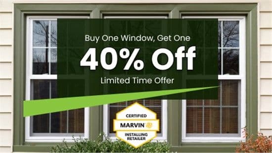 buy one window get one 40% off