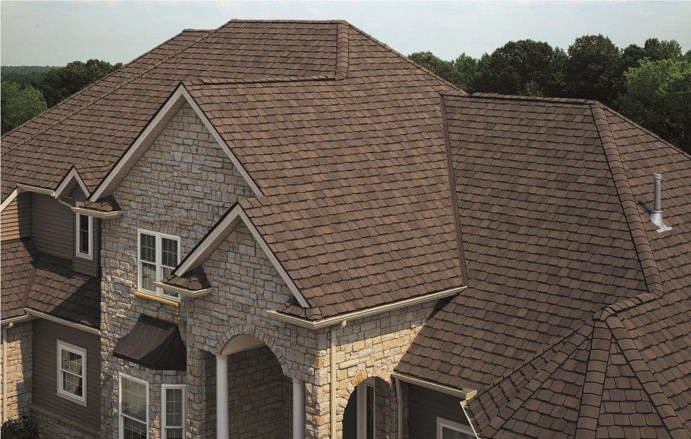 brown roof shingles