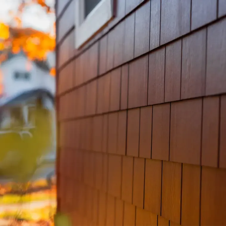 James Hardie brown shingle siding